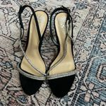 Vince Camuto Womens Luanna Black Suede Rhinesone Sandals Heels Shoes 9.5 NWOT Photo 3