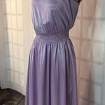 Nanette Lepore Nanette Lapore lavender satin high neck smocked Dress Size 4 Photo 2