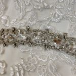 Kitty Chen Wedding Dress Strapless Lace Sweetheart Neckline Belt HEMMED Mermaid White Size XS Photo 16