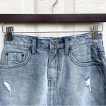 One Teaspoon One x  Womens Mini Skirt Distressed Light Wash Denim 26 Photo 4