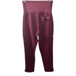 FIGS Maternity Yola Slim Scrub Pants in Burgundy Size Small NWOT Photo 2