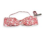 J.Crew  O-Ring Bandeau Bikini Swim Top in Tossed Pink‎ Floral Sz 2X NEW Photo 2
