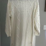 Francesca's White Pearl Sweater Dress Photo 0