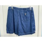 White Stag VTG Faux Wrap Denim Skort Size 12 Boho Embroidered Summer Festival Photo 3