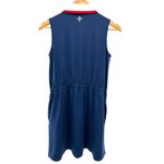 Tuckernuck Navy Sleeveless Dress White Collar Red Trim Drawstring Waist Size S Photo 6