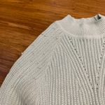 Originality Pearl Embellished Mock Neck Sweater Light Blue Size Large Oversize Photo 1