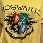 Harry Potter Hogwarts Yellow Cuff Sleeve Tie Front Graphic Tee Shirt Womens L Gold Size L Photo 5