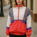 American Vintage Vintage Women’s 80s 90s Windbreaker Jacket Hipster Small Photo 0