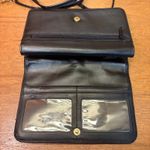 VTG Buxton Black Leather Velvet Touch Cowhide Wallet/Crossbody Bag Photo 6