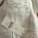 Anthropologie NWT  V Neck Knot Front Long Sleeve Faux
Wrap Midi Dress Ivory Linen Photo 10