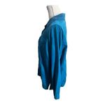Chico's Chico’s Women Dark Turquoise Jacket Size 2(M) Chest-Pockets Button-Up Blue Suede Photo 4