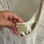 Torn By Ronny Kobo  Womens 6 Knit Creme Top Summer Vacation Photo 2