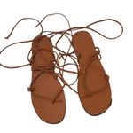 Urban Outfitters Orange Lace Up Sandals Size 9 Boho Photo 1