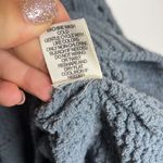 Moon & Madison Blue-Gray Plush Cowl Neck Knit Sweater Photo 6