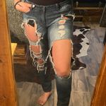 REWASH Ripped Dark Denim Jeans Photo 0