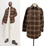 Everlane  The Italian Rewool Oversized Shirt Jacket Plaid Brown Size XL Photo 1