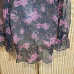 Victoria's Secret Vintage Gold Label Sheer Floral Paisley Peasant Blouse M/L Photo 13