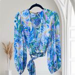Flying Tomato  Floral Wrap Blouse Size Medium Photo 2