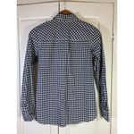 J.Crew  Gingham Shirt Women 4 Check Blue White Classic Preppy Church School‎ Photo 3