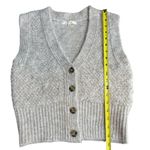 Et Clet  Size‎ M Chunky Button Sweater Vest Beige Fizzy Knit Soft Girl Academia Photo 7