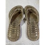 Bernardo  Gold Snake Print Leather Sandals Size 7 Photo 4