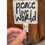 Peace Love World Mixed Media Coat Tumeric Medium Zipper Tweed NWOT Winter Photo 14