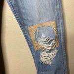 Levi's 501 Jeans Patch Knee Button Fly Distressed Hi-Rise Light Wash Denim Sz 24 Photo 5