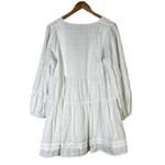 MINKPINK  Tiered Textured Long Sleeve Mini Dress White Size L Photo 2