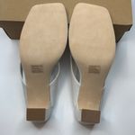 Steve Madden Women's Ninna Blade Heel Thong Sandals- White Leather- Size 9.5 Photo 8