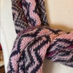 Pink and Purple Zigzag Cozy Knit Scarf Photo 3