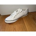 JustFab Shoes Womens Size 11 White All Chill Canvas Low Top Lace Up Sneakers Photo 3