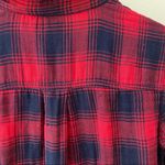 Madewell  Buffalo Check Long Sleeve Dress Red Sz Small Photo 10