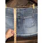 SO Vintage Y2K 2000s  Denim Skirt Size‎ 11 Light Blue Low Rise Mini Beads Beaded Photo 5