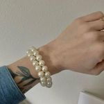 Set of Two Pearl Bracelets Vintage “Orillia” Stretch Bauble Classic Feminine White Photo 1