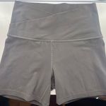 Glowmode Gray Crossover Waist Athletic Shorts Photo 0