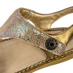 Alegria Kendra Gold Leather Luminescent Accent Sandals Size 38 8 Photo 6