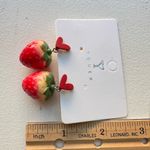 Strawberry Heart‎ Drop Earrings Cute Red Dangle Fruit Style Jewelry new Photo 2