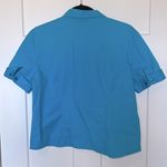 Mountain Lake  Short Sleeve Blue Button Down Photo 1