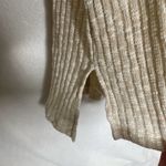 Caslon  Rib Knit V-Neck Pullover High Low Hem Tunic Side Slits Cream Size XL Photo 8