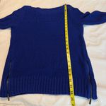 Calvin Klein  Boatneck Sweater Women’s Size M Royal Blue Zipper Detail Nautical Photo 10
