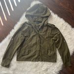 Brandy Melville Olive Green Hooded Utility Jacket Photo 2