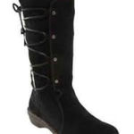 UGG  Australia Surfcat lace up suede‎ boots black cream women’s size 7 winter Photo 0