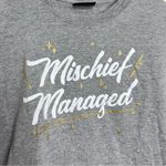 Harry Potter  Mischief Managed Cropped T Shirt Juniors XL Gray Raw Hem Photo 2