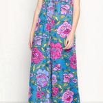 Free People NWT  Rolling Hills Jumpsuit in Bluebell Floral Combo Photo 1