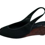 Donald Pliner Black Mesh Tortoise Patent Leather Wedge Shoe Peep Toe NWT $225 Size 6 Photo 1