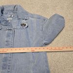 Kenzo Paris Womens Mid Length Denim Jacket Pockets Button Up Sz 34 US 2 Blue Photo 10