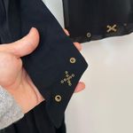 Cache  Vintage Womens Long Sleeve Ruffle Detail Jumpsuit Black Medium Photo 5