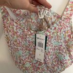 Roxy NEW NWT Sea Fog Strappy Tank Top Mint Green Multi Ditsy Floral Crop Top M Photo 5