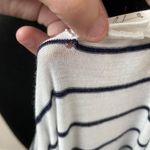 Glitz Navy and White Striped Cross Front Blouse Photo 4