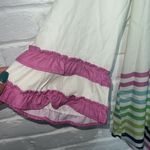 Ruffles sleeve multi‎ color cream purple strlpe crewneck XL Photo 2